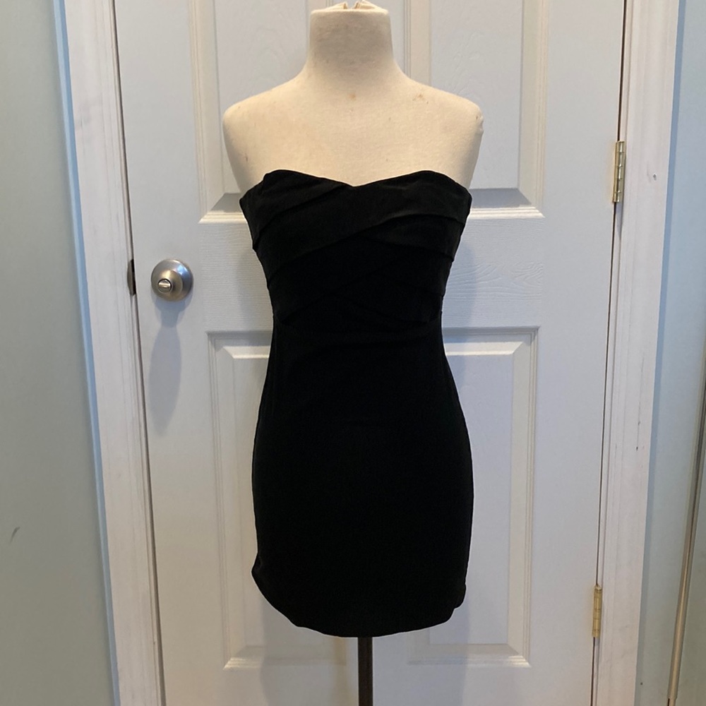 - Black Strapless Mini Dress